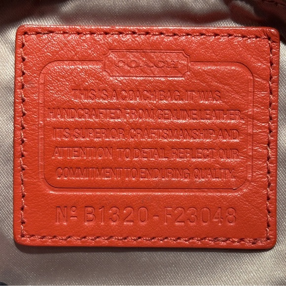 Coach Orange Woven Shoulder Bag.  VGC. - Picture 10 of 11